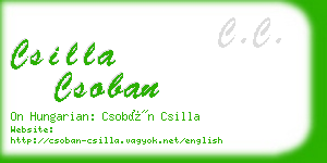 csilla csoban business card